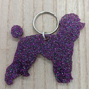 Poodle Glitter Keychains